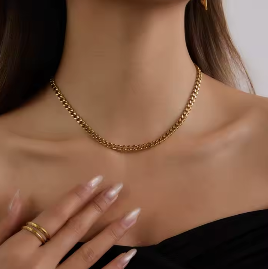 Flat Link Chain Necklace